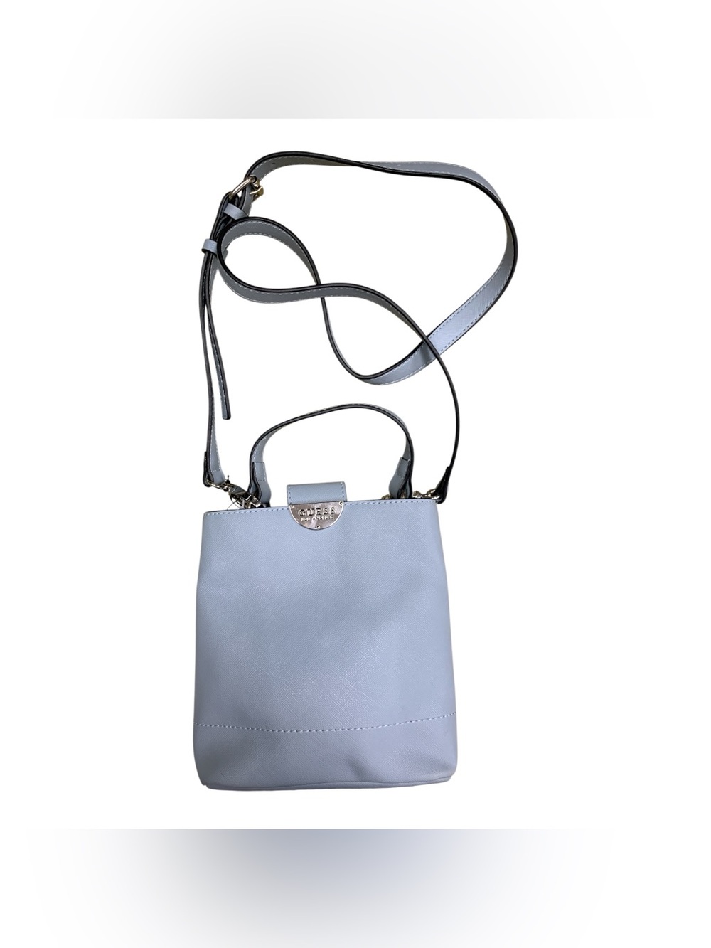Guess Light Blue Crossbody Bag with Top Handle